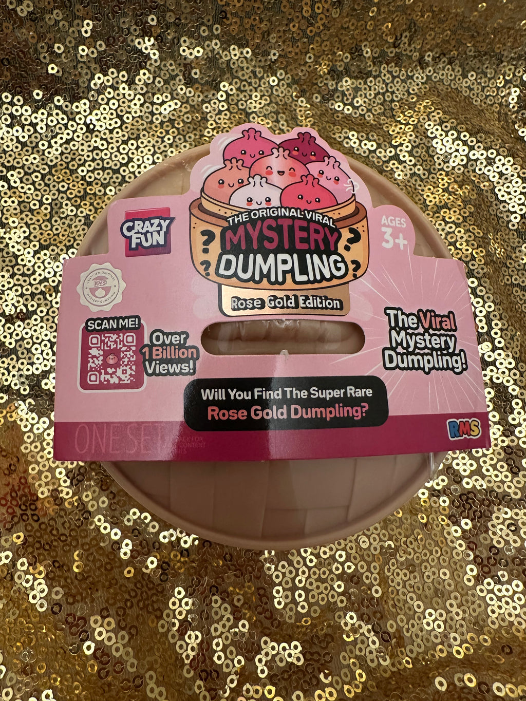 RMS Crazy Fun Mystery Dumpling Rose Gold Squishy Toy