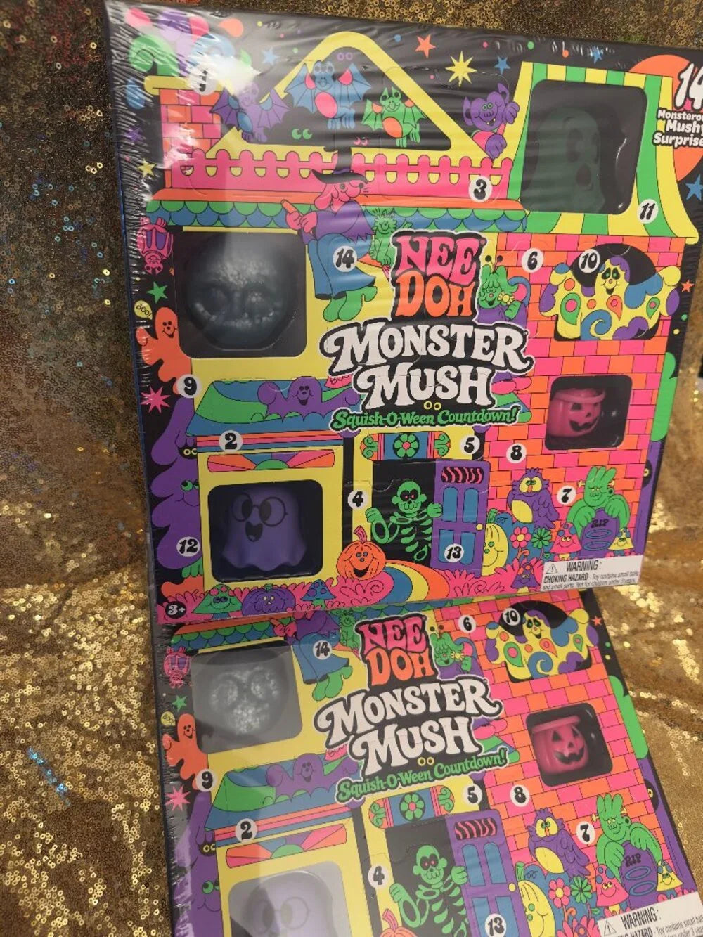 NeeDoh Monster Mush Squish-O-Ween Countdown 14 Surprise Halloween