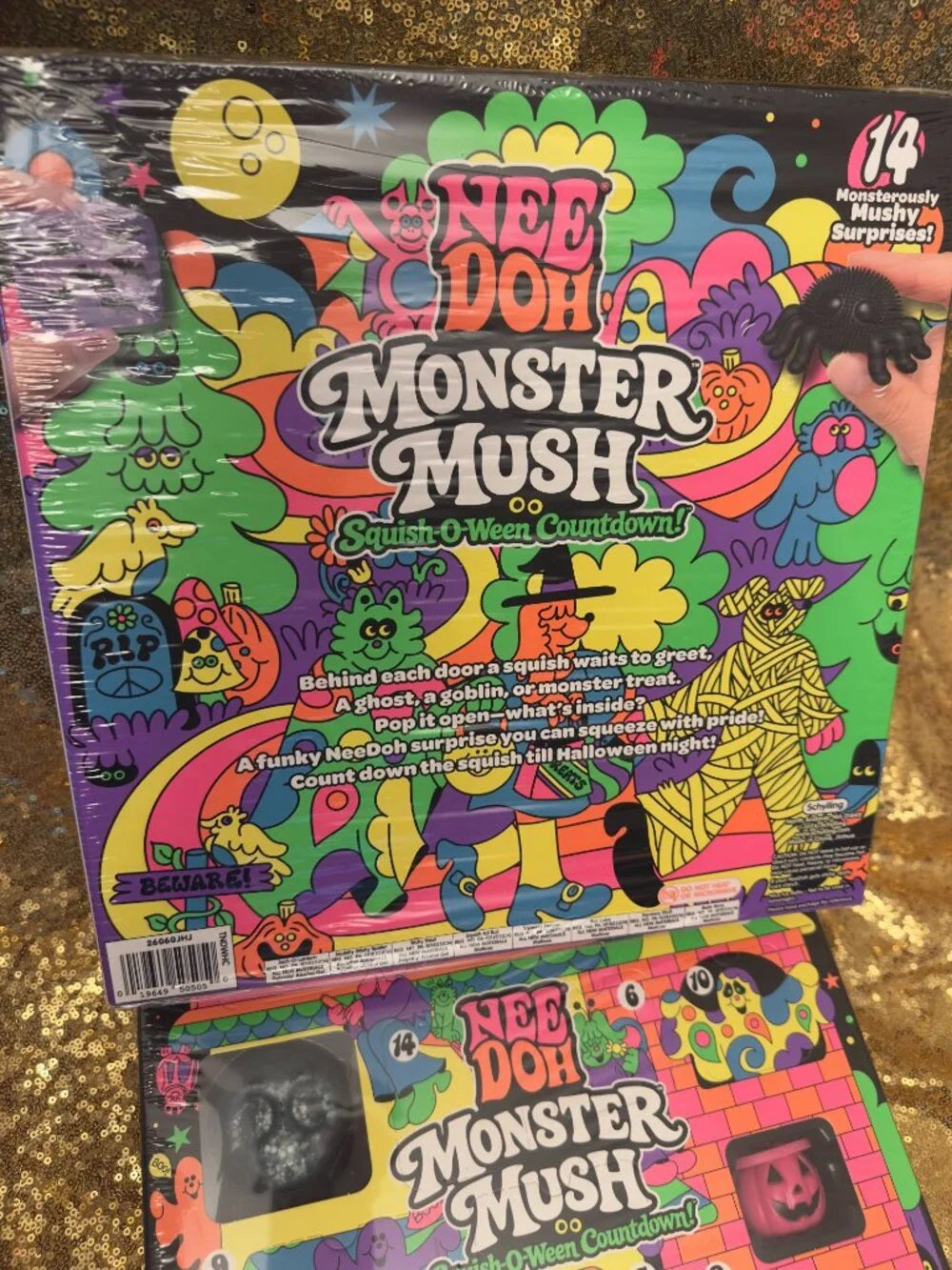 NeeDoh Monster Mush Squish-O-Ween Countdown 14 Surprise Halloween