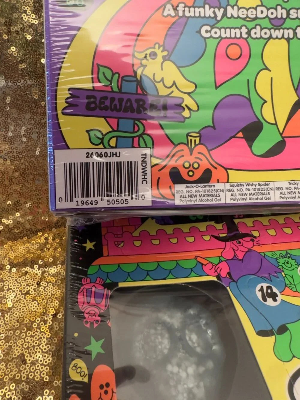 NeeDoh Monster Mush Squish-O-Ween Countdown 14 Surprise Halloween